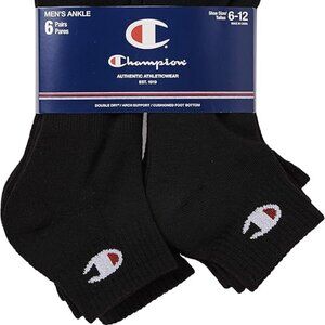 Champion Men's Double Dry Moisture Wicking Ankle Socks; 6. 6-12 Pack